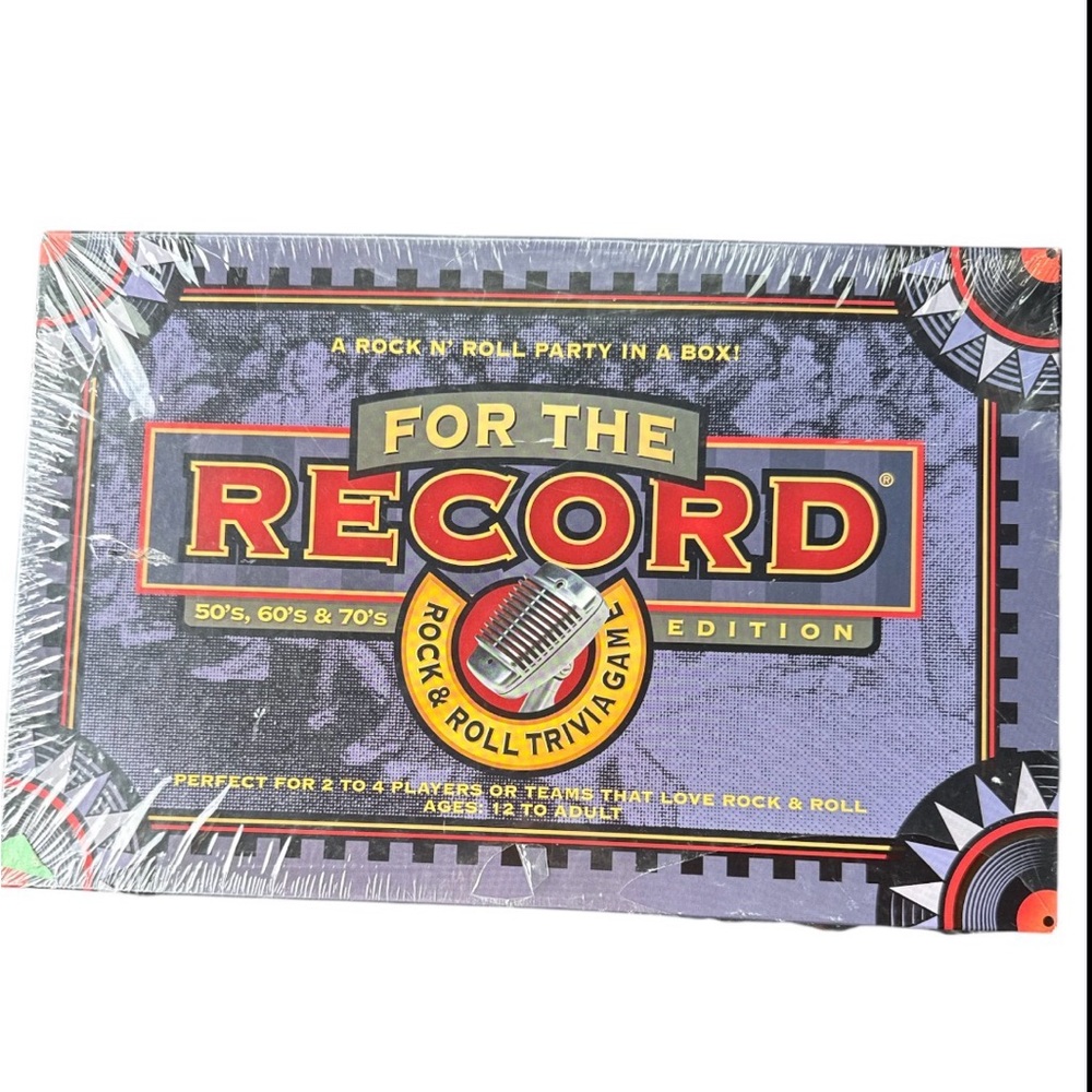 Vtg For The Record Board Game - Trivia Game 1999